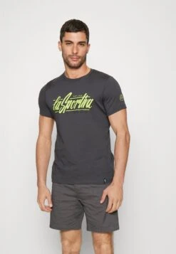 La Sportiva Retro - T-Shirt Print - Carbon/Lime Punch