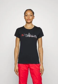 La Sportiva Peaks - T-Shirt Print - Black/Cherry Tomato