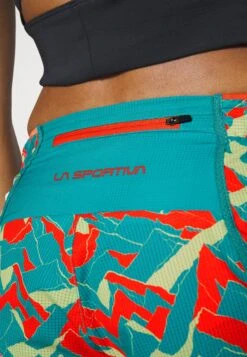 La Sportiva Timing- Korte Broeken - Lagoon/Cherry Tomato -La Sportiva Buitenshuis 853075de7e2248bbab74d37bec45194d