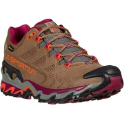 LA SPORTIVA ULTRA RAPTOR II LEATHER WOMAN GORE-TEX TAUPE/RED PLUM 23 -La Sportiva Buitenshuis 9 93250 ultra raptor ii leather woman gore tex taupe red plum 34h801502 03